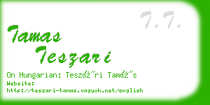 tamas teszari business card